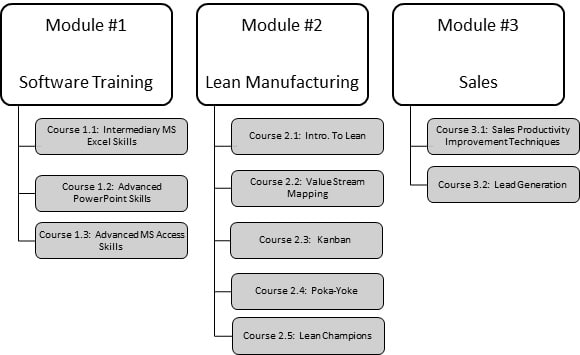 Modules and Courses Graphic